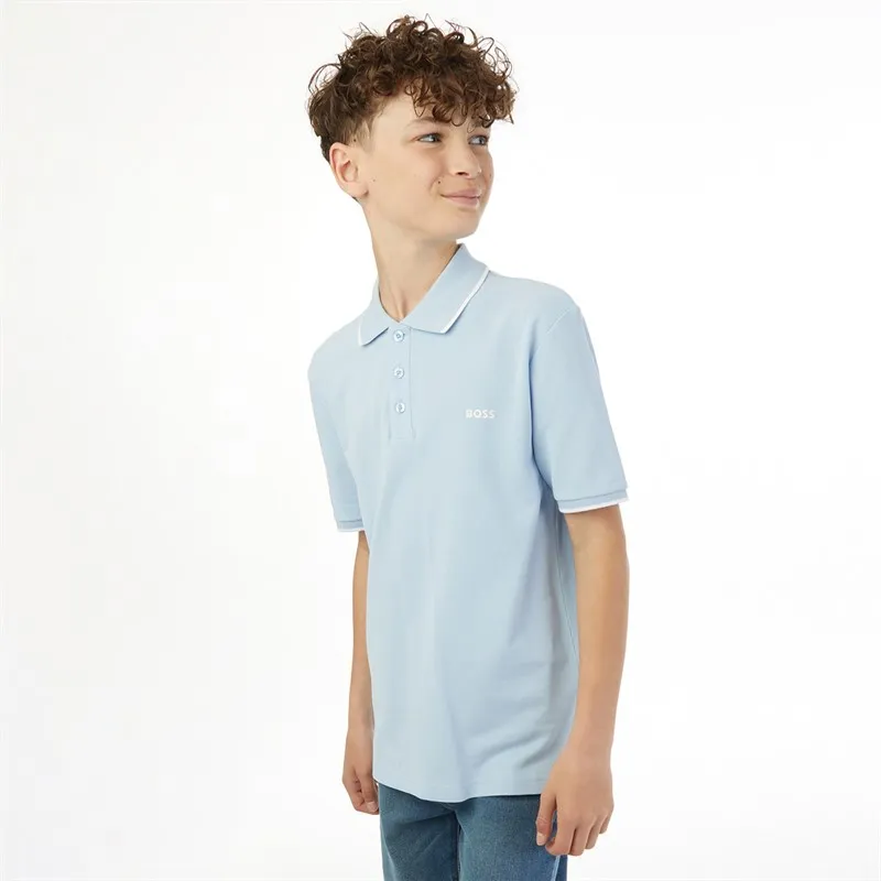 BOSS Poloshirt Junge Hellblau